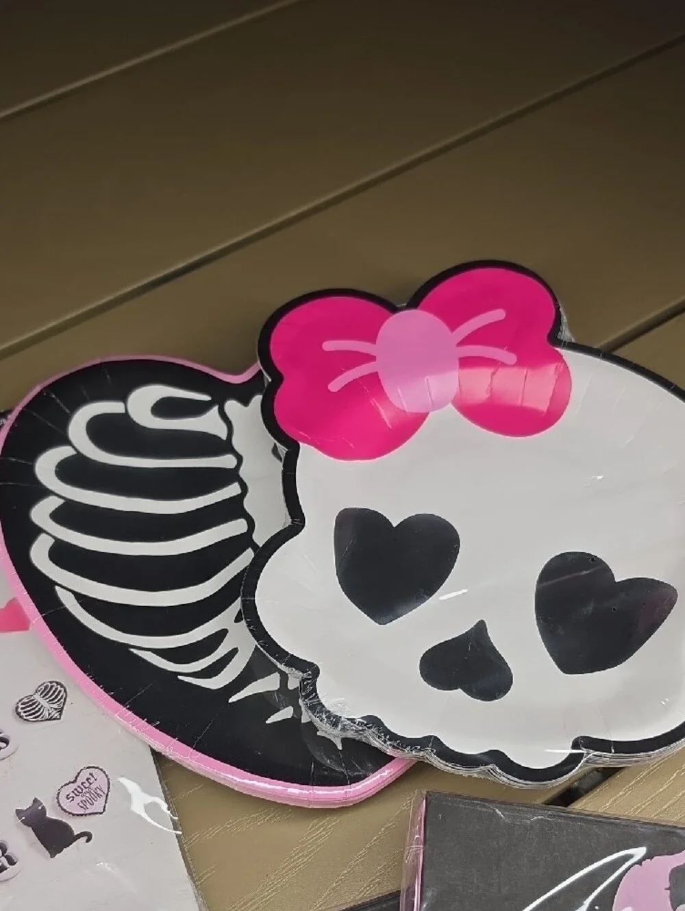 Celebrate It Pink & Black Skull Party Tableware Set